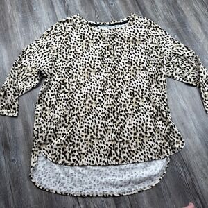 Tommy Bahama Women's XL Long Sleeve Cheetah Print Shirt